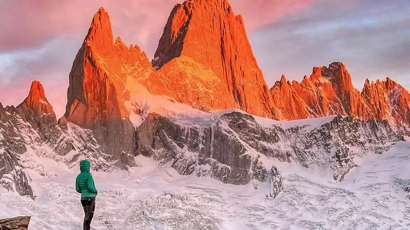Laguna de los Tres con vista al Monte Fitz Roy, El Chaltén
